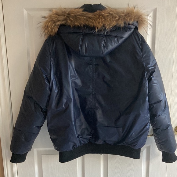 Atelier Noir Rudsak men’s down filled bomber jacket with hood. Dark navy. Size L - Picture 2 of 12